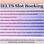 ielts booking slot
